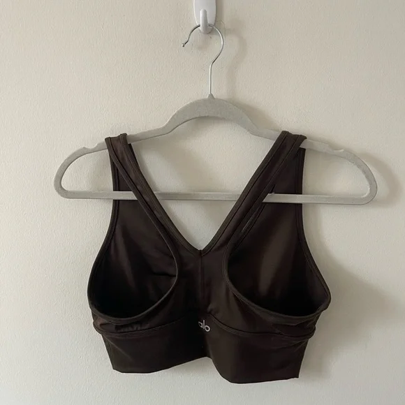 ALO Yoga Wild Thing Bra Brown - Picture 3 of 4